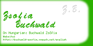 zsofia buchwald business card